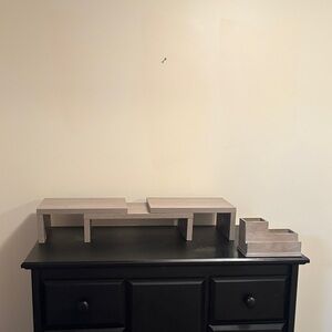 Light Wood Computer Riser Display Stands